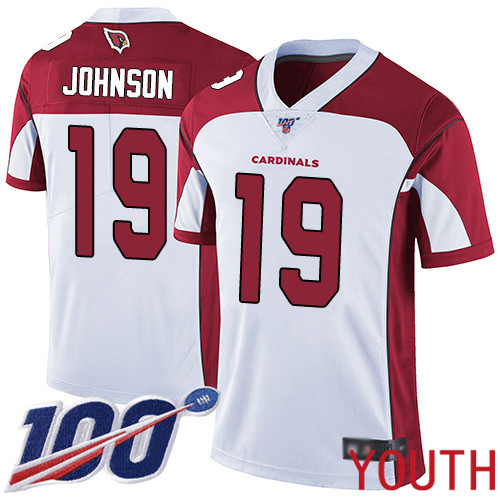 Arizona Cardinals Limited White Youth KeeSean Johnson Road Jersey NFL Football #19 100th Season Vapor Untouchable->nfl t-shirts->Sports Accessory